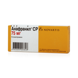 Купить  Анафранил CP 75 мг 10 шт таблетки покрытые пленочной оболочкой пролонгированные
