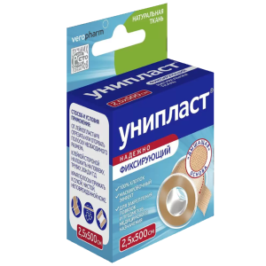 Купить  Пластырь катушка Унипласт 2,5смX500см ткан осн