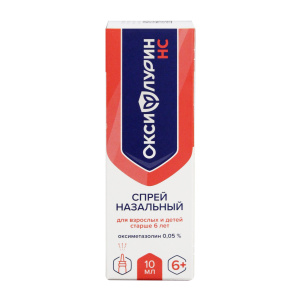 Купить  Оксифлурин НС 0,5мг/мл 10 мл спрей назальный флакон 
