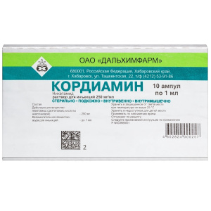Купить  Кордиамин р-р д/ин 25% 1мл №10