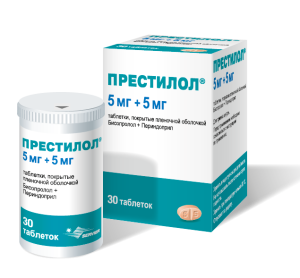 Купить  Престилол 5 мг + 5 мг 30 шт таблетки покрытые пленочной оболочкой