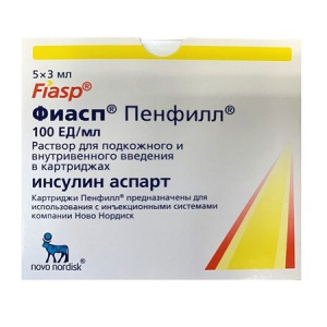 Купить  Фиасп р-р д/в/в и п/к введ 100ЕД/мл картр Пенфилл 3мл №5