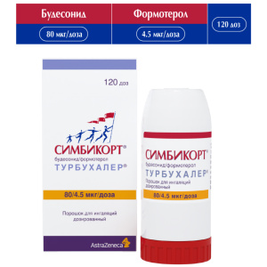 Купить  Симбикорт Турбухалер пор д/инг доз 80мкг+4,5мкг 120ДОЗ
