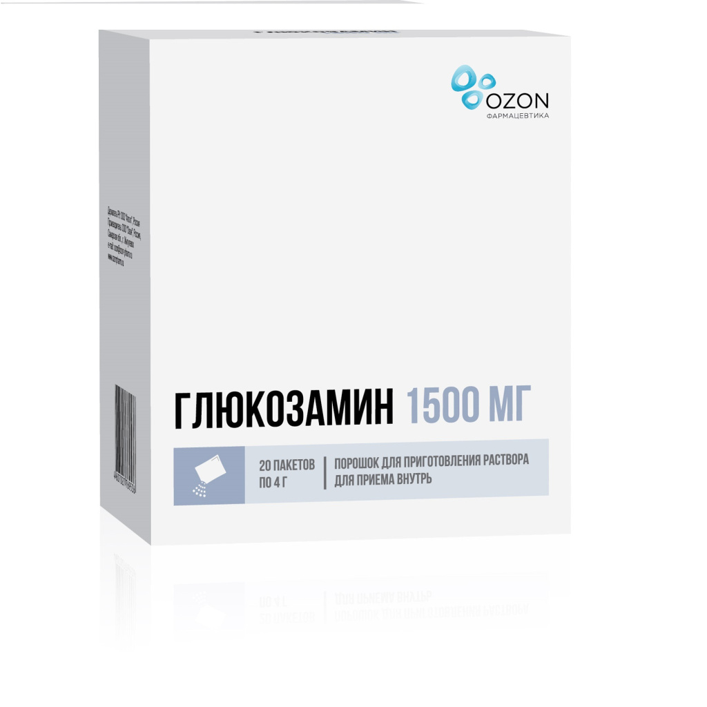 Глюкозамин пор д/р-ра д/внутр 1500мг №20 цена — ⭐1 190 ₽ ⭐, купить в ...