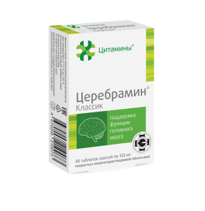 Купить  Церебрамин Классик таб по кишечнораств №40