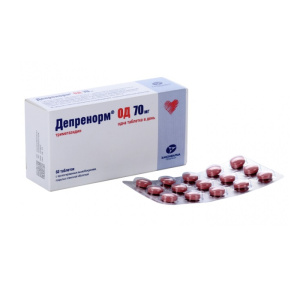 Купить  Депренорм ОД таблетки с пролонгированным высвобождением, покрытые пленочной оболочкой 70мг №60