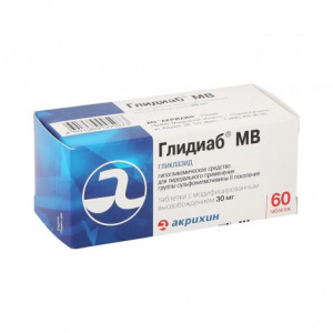 Купить  Глидиаб МВ таблетки 30мг №60