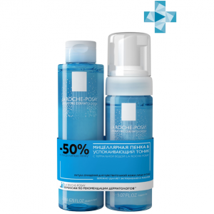 Купить  La Roche-Posay Physio набор тоник успок 200мл + пенка очищ 150мл -50% на второй
