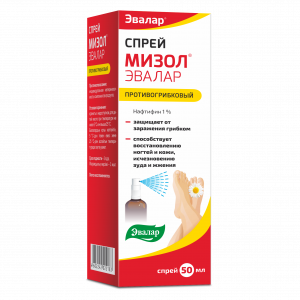 Купить  Мизол спрей 1% 50мл противогрибковый (Эвалар)