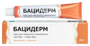 Купить  Бацидерм мазь д/наруж примен 20г