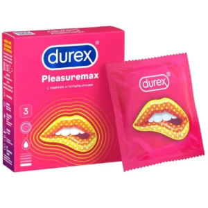 Купить  Durex Pleasuremax презервативы с ребрами и пупырышками 3 шт.