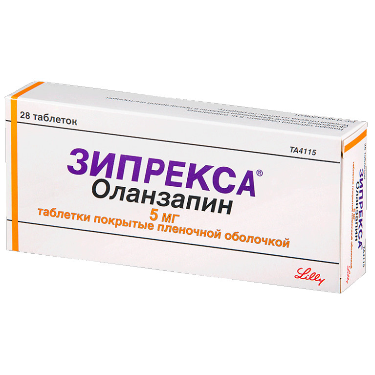 Зипрекса таблетки ппо 5мг №28  по цене 620 ₽ в интернет аптеке в .