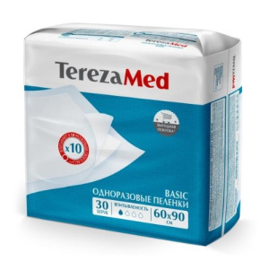 Купить  TerezaMed Basic 60смх90см 30 шт пеленки одноразовые впитывающие