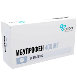 Купить  Ибупрофен 400 мг 30 шт таблетки покрытые пленочной оболочкой