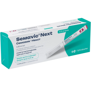 Купить  Семавик Некст 0,25 мг/доза 3 мл 1 шт раствор для подкожного введения шприц-ручка + 4 шт иглы
