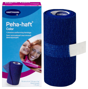 Купить  Peha-haft Color 4 м х 10 см бинт эластичный когезивный фиксирующий синий