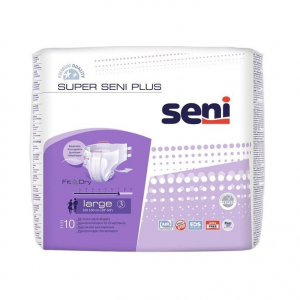 Купить Seni Super Plus подгузники р.L №10 (7 капель)