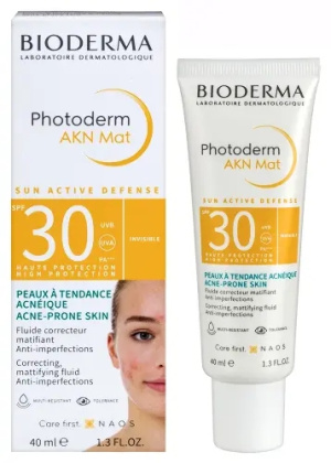 Купить  Bioderma Photoderm AKN MAT 40 мл  эмульсия матирующая SPF 30