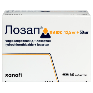 Купить  Лозап Плюс таб ппо 12.5 мг+50 мг №60