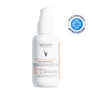 Купить  Vichy Капитал Солей флюид 40 мл солнцезащ тонир UV-Эйдж Дейли SPF50+