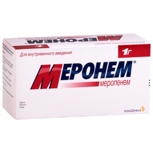 Купить Меронем пор д/р-ра д/в/в введ 1г фл №10