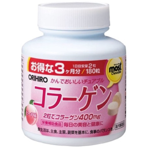 Orihiro Коллаген 180 шт таблетки жевательные со вкусом персика Купить Orihiro Коллаген 180 шт таблетки жевательные со вкусом персика