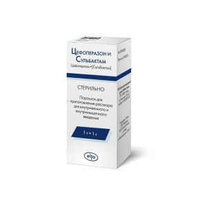Купить  Цефоперазон+Сульбактам пор д/р-ра д/в/в и в/м введ 1000мг+1000мг фл №1