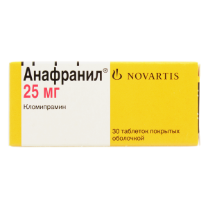 Купить  Анафранил 25 мг 30 шт таблетки покрытые оболочкой