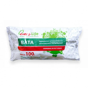 Купить  Вата хирургическая Эверс Мед 100г стерильная