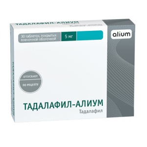 Купить  Тадалафил-Алиум таб ппо 5мг №30