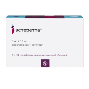 Купить  Эстеретта 3 мг + 15 мг 84 шт таблетки покрытые пленочной оболочкой