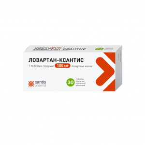 Лозартан-Ксантис таб ппо 100мг №30