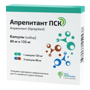 Купить  Апрепитант ПСК 80 мг 2 шт + 125 мг 1 шт набор капсулы