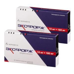 Купить  Набор 2 уп. Эксфорж 10мг+160мг 28 шт таб