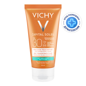 Купить  Vichy Capital Soleil DryTouch матирующая эмульсия для лица SPF 30+, 50мл 