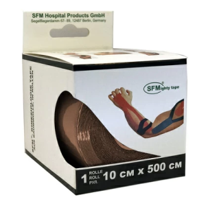 Купить  Лента кинезиологич SFM  на хлоп осн беж 10смX5м диспенс с логотипом