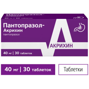 Купить  Пантопразол-Акрихин таб ппо кишечнораств 40мг №30