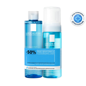 Купить  La Roche-Posay Клин набор (Успокаивающий тоник + Мицеллярная очищающая пенка)