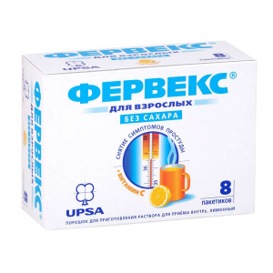 Купить  Фервекс пор д/р-ра д/внутр №8 лимон без сахара