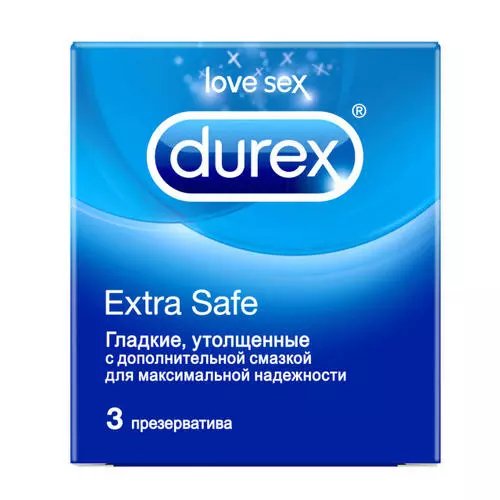 Durex Extra Safe презервативы утолщенные 3 шт. Купить Durex Extra Safe презервативы утолщенные 3 шт.