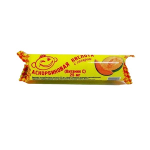 Купить  Аскорбиновая кислота с Сахаром таб №10 Дыня /Крутка/