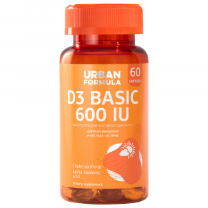 Купить  Urban Formula капс №60 D3 Basic 600 ME Омега-3,D3 300%