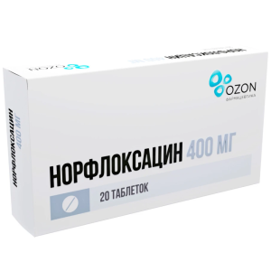 Купить  Норфлоксацин таб ппо 400мг №20