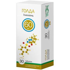 Купить  Голда таб с модиф высвоб 60мг №30