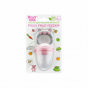 Купить  ROXY-KIDS ниблер д/прикорма с силик сеточкой piggy (розовый)