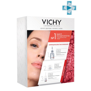 Купить  Vichy набор Liftactiv Supreme Гиалуроновая сыворотка-филлер 30 мл+Ночной крем 15 мл+Гиалуроновая сыворотка-филлер 10 мл