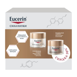 Купить  Eucerin Hyaluron-Filler+Elasticity набор крем дневной 50мл + крем ночной 50мл