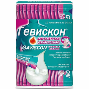 Купить  Гевискон Двойное Действие суспензия для приема внутрь 10мл №12 мята