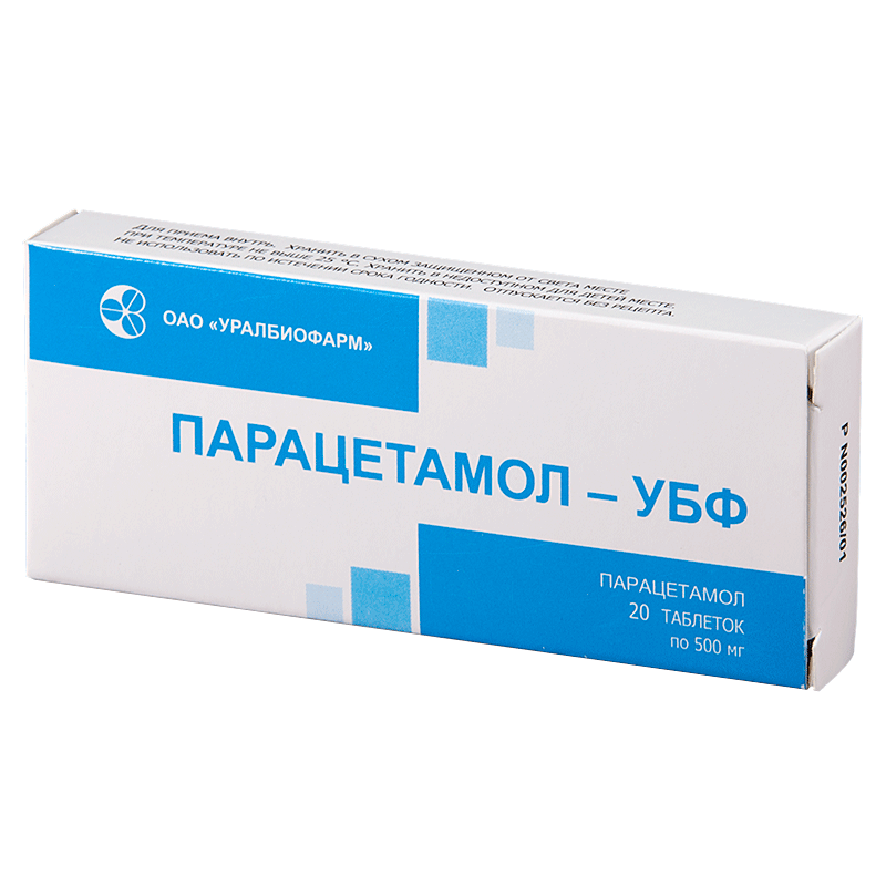 Купить Парацетамол-УБФ таблетки 500мг №20