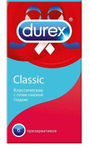 Купить  Durex Classic презервативы классические 6 шт.
